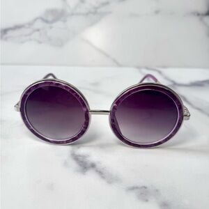Perverse Geek Chic Round Sunglasses - Purple/Lavender, Rare Find
